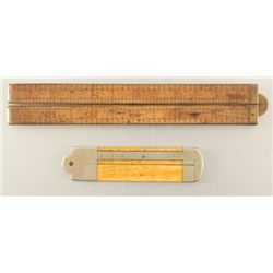 Two Antique Folding Rulers Stanley Ivory