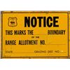 Image 1 : US Department of Interior Grazing Range Sign