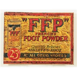 French's Foot Powder Tin Advertising Sign