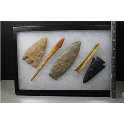 Two bone Awls, Godar, Calf Creek & Corner Notched, Ex Jones Coll.