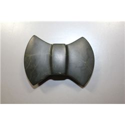 4 1/16"L x 2 15/16"W slate Winged Bannerstone, Indiana