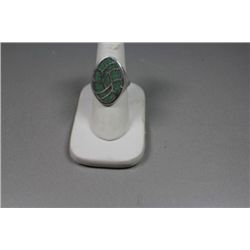 Turquoise Silver ring, Size 9