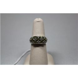 Sterling ring w/ Peridot, Size 7 3/4