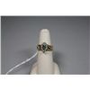 Image 1 : 10K Yellow Gold Diamond Ring Emerald