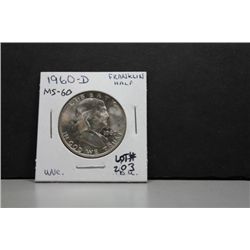 1960 Franklin Half Dollar MS-60