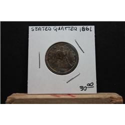 1861 Seated Quarter VG