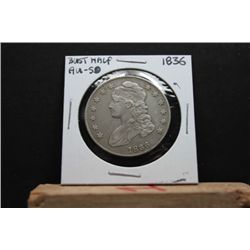 1836 Bust Half Dollar, AU-50