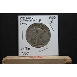 1933S Walking Liberty Half, F-12