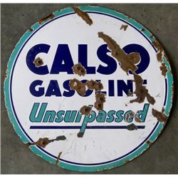 Calso Signs Calso Gasoline Enamel Sign
