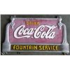 Image 1 : Coca-Cola "Fountain Service" Cast Iron Sign