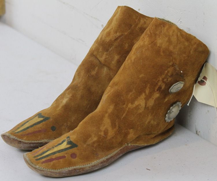 Navajo Moccasins with Conchos