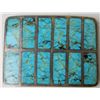 Image 1 : Silver and Turquoise Navajo Belt Buckle