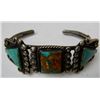 Image 1 : Navajo Silver and Turquoise Bracelet
