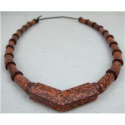 Sioux Snow Flake Pipe Stone Necklace