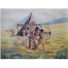 Image 2 : "The First Lesson" by DR Barrck Western Print