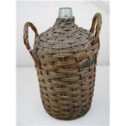 Antique Glass jug with Weaving
