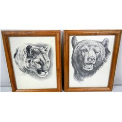 Leon Parson Grizzly and Mountain Lion Prints