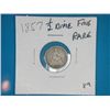 Image 1 : 1857 1/2 DIME