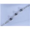 Image 1 : EYE BLACK PEARL CZ SILVER BRACELET***METAL: SILVER; APP