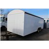 Image 1 : HOMEMADE WHITE 24' JOB BOX TRAILER - NO REGI