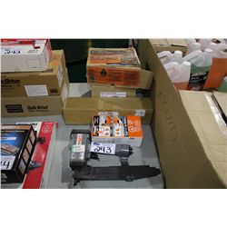 PASLODE NAIL GUN AND ASSORTED NAILS