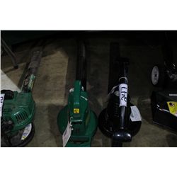 2 ELECTRIC LEAF BLOWERS