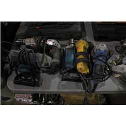 3 ANGLE GRINDERS AND 3 DRILLS