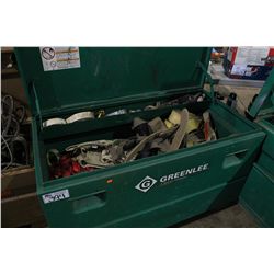 GREEN LEE JOB BOX WITH HARNESSES AND STRAPS