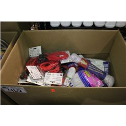 BOX OF ROPES AND TIE DOWNS