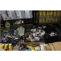 BATTERIES, GLOVES AND TOOL POUCHES