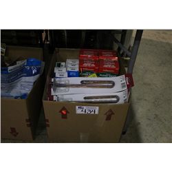 BOX OF PLUMBING PARTS