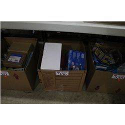 BOX OF PLUMBING PARTS