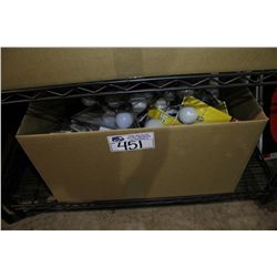 BOX OF ASSORTED LIGHT BULBS