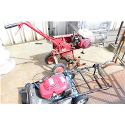 ROTOTILLER AND GAS LAWN MOWER