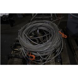 PALLET OF METAL BRACKETS AND CABLING