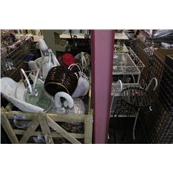 BIN OF ASSORTED FLOWER SHOP ITEMS