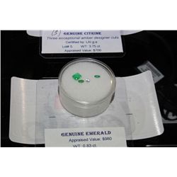 LOOSE GEMSTONE GENUINE EMERALDS