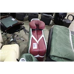 MAROON FOLDABLE MASSAGE BED WITH HEATED MAT