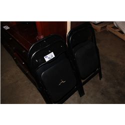 LOT OF BLACK FOLDING CHAIRS