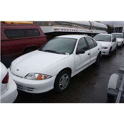 2000 WHITE CHEVROLET CAVALIER 4DR SDN 62,751KM GAS