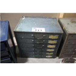 SLIDING DRAWER PARTS CABINET AND CONTENTS