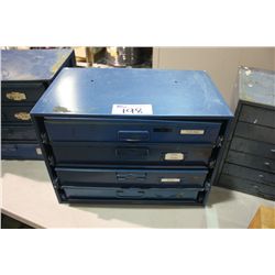 SLIDING DRAWER PARTS CABINET AND CONTENTS