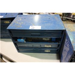 SLIDING DRAWER PARTS CABINET AND CONTENTS