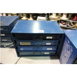 SLIDING DRAWER PARTS CABINET AND CONTENTS