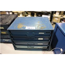 SLIDING DRAWER PARTS CABINET AND CONTENTS