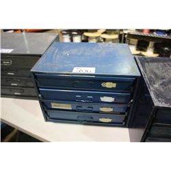 SLIDING DRAWER PARTS CABINET AND CONTENTS