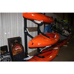 SMALL 3 TIERED BLACK WOODEN BOAT STAND