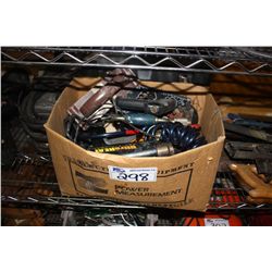 BOX OF ASSORTED TOOLS AND TOOL BOX