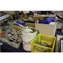 ASSORTED CHAIN, ROPE AND MISC.