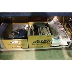 ASSORTED BOOKS, LIGHTS AND MISC.